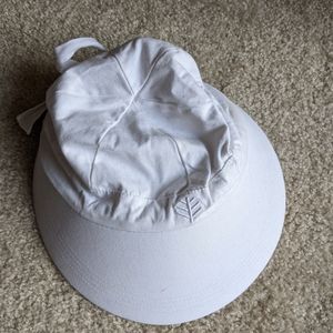 Coolibar UPF white tieback adjustable sunhat